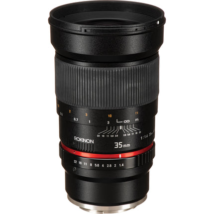 Rokinon 35mm f1.4 AS UMC objetivo Sony E Mount apertura f1.4-22 52.5mm