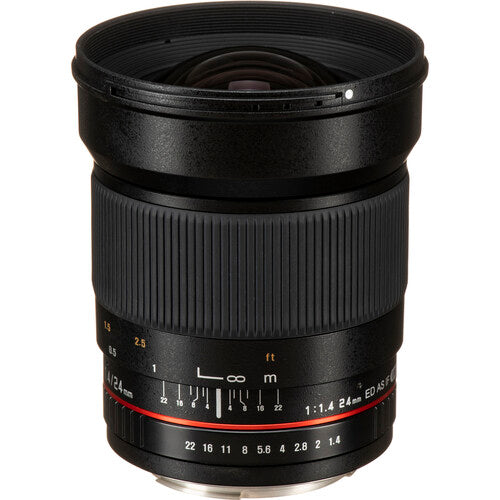 Rokinon 24mm f1.4 ED AS UMC objetivo gran angular para Canon lentes asféricos y ED maletín incluido