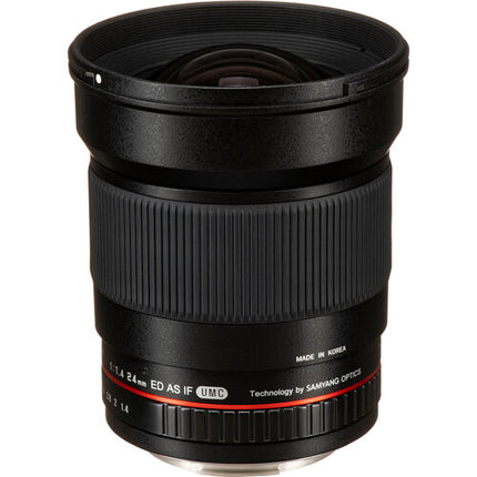 Rokinon 24mm f1.4 ED AS UMC objetivo gran angular para Canon lentes asféricos y ED maletín incluido