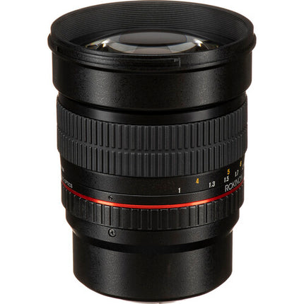 Rokinon 85mm f/1.4 AS IF UMC Lente para Micro Cuatro Tercios foco 3.3m y apertura f/1.4-22