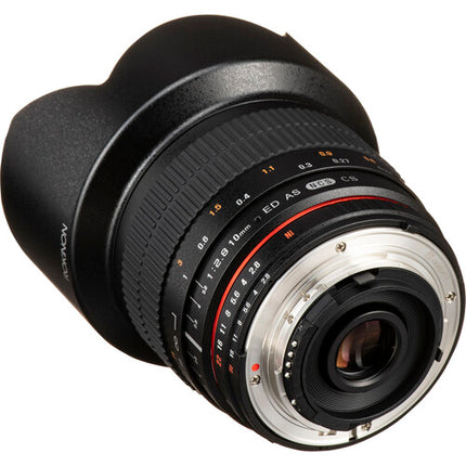 Rokinon 10mm f/2.8 ED AS NCS CS Objetivo Nikon F Montura APS-C con Capucha y Estuche