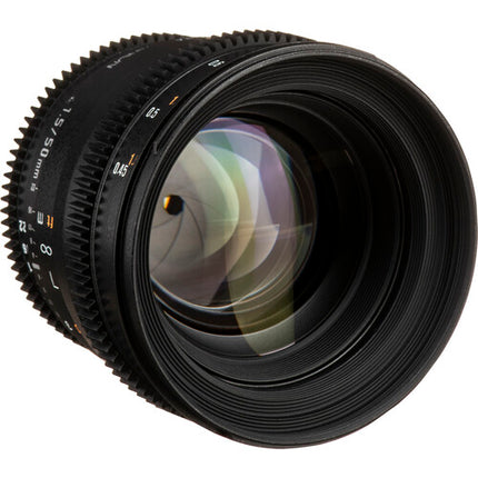 Rokinon 50mm T1.5 AS UMC Lente Cine para Nikon F Montura Foco Manual y Apertura T1.5-T22