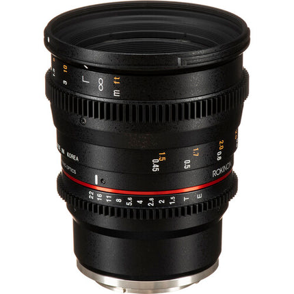 Rokinon 50mm T1.5 AS UMC Objetivo Cine para Montura Sony E con Enfoque Manual y Apertura T1.5-T22