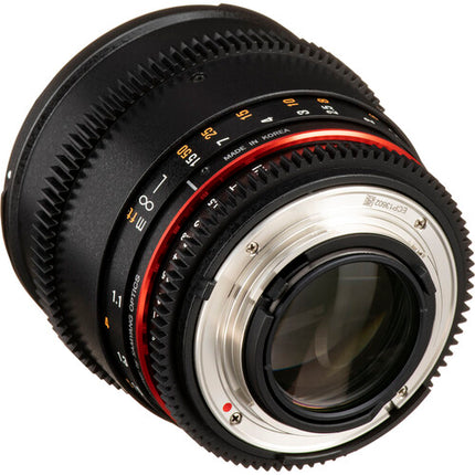 Rokinon 85mm T1.5 Objetivo Cine para Montura Nikon F con Cobertura Full-Frame y Aro de Apertura Desactivado