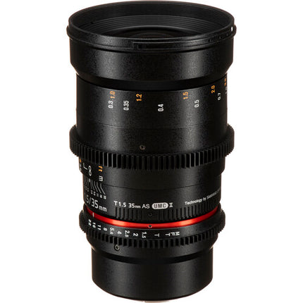 Rokinon 35mm T1.5 Lente Cine para Montura Micro Cuatro Tercios 77mm filtro