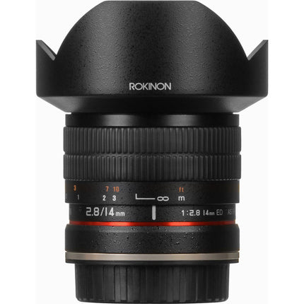 Rokinon 14mm f/2.8 IF ED UMC Lente angular para Canon con Chip AE y parasol integrado