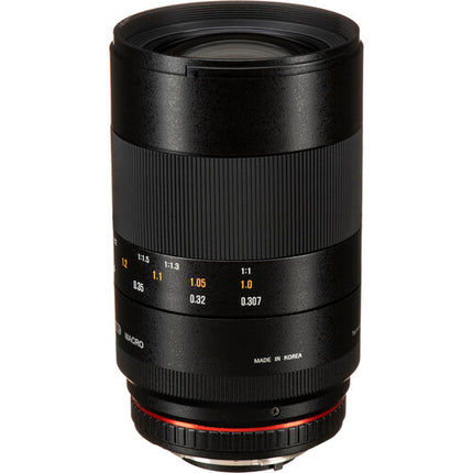 Rokinon 100mm f2.8 Macro para Nikon F con 1:1 de magnificación y apertura f2.8 a f32