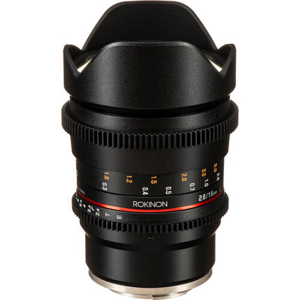 Rokinon 16mm T2.6 Lente Cine Full Frame Montura Sony E 16mm Foco Manual