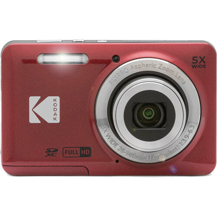 Kodak PIXPRO FZ55 Cámara digital 16MP Zoom óptico 5x pantalla LCD 2.7" roja
