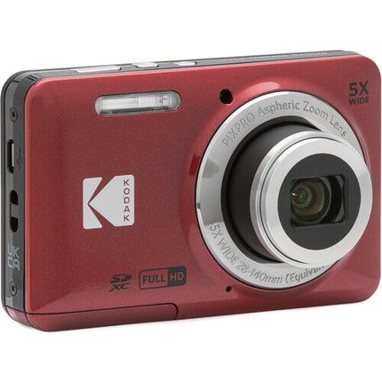 Kodak PIXPRO FZ55 Cámara Digital 16MP Zoom Óptico 5x Kit Completo Rojo