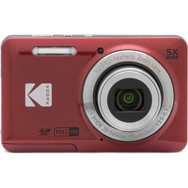 Kodak PIXPRO FZ55 Cámara digital 16MP Zoom óptico 5x pantalla LCD 2.7" roja