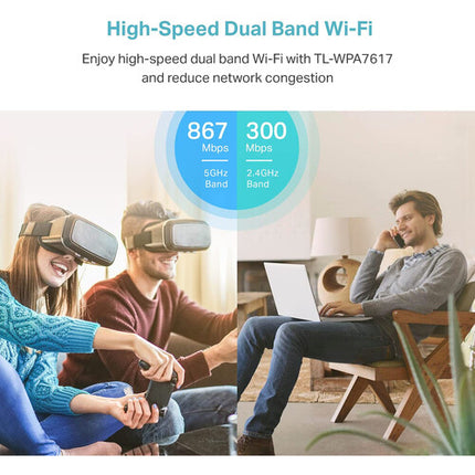 TP-Link TL-WPA7617 módulo PLC AV1000 con Wi-Fi AC1200 doble banda