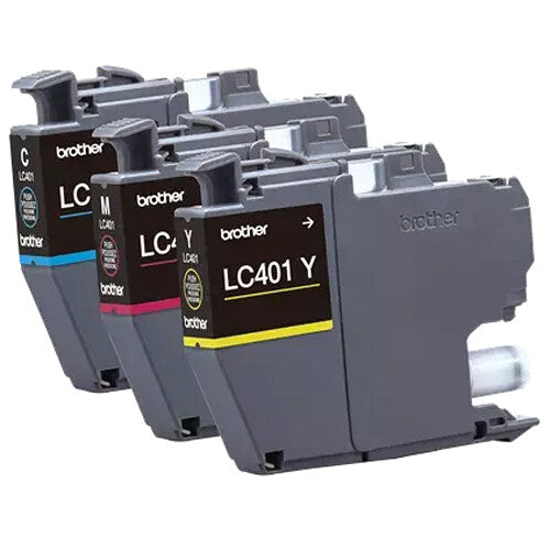 Brother LC401 Juego de Cartuchos Tinta Color CMY para Impresoras All-in-One MFC-J1010DW J1012DW J1170DW