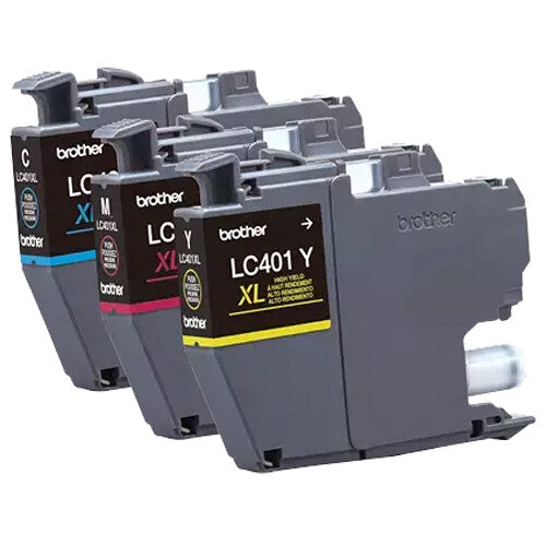 Brother LC401XL3PKS Juego Cartuchos Tinta Alta Capacidad 3 Colores para Impresoras Brother MFC-J1010DW J1012DW J1170DW