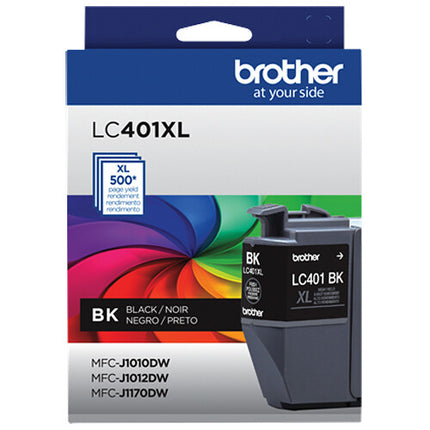 Cartucho de tinta negro alta capacidad Brother LC401 para impresoras Brother MFC-J1010DW J1012DW J1170DW