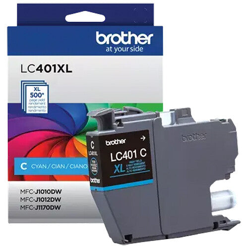 Cartucho de tinta cyan de alta capacidad Brother LC401 para impresoras All-in-One MFC-J1010DW MFC-J1012DW MFC-J1170DW
