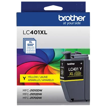 Brother LC401 Cartucho de Tinta Amarillo Alta Capacidad para Impresoras All-in-One