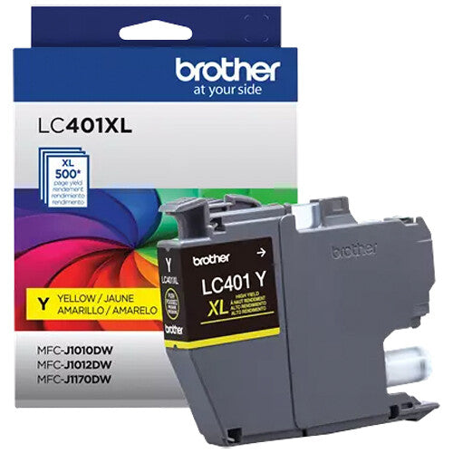 Brother LC401 Cartucho de Tinta Amarillo Alta Capacidad para Impresoras All-in-One