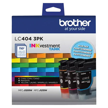 Brother LC404 Cartuchos de Tinta Color Estándar para INKvestment Tank MFC-J1205W MFC-J1215W