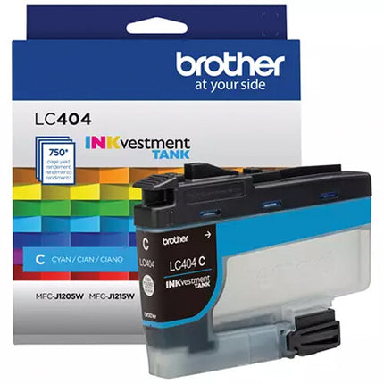 Brother LC404 Cartucho de Tinta Cyan Estándar para INKvestment Tank MFC-J1205W