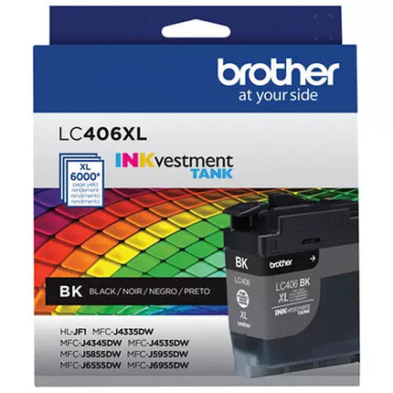 Brother LC406XLBKS Cartucho de tinta negra alto rendimiento para impresoras INKvestment Tank