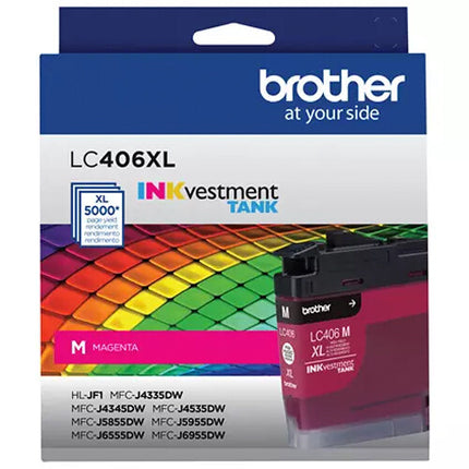 Brother LC406XLMS Cartucho de Tinta Magenta Alta Capacidad para Impresoras INKvestment Tank