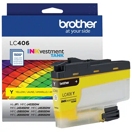 Brother LC406YS Cartucho de Tinta Amarilla INKvestment Tank Rendimiento Estándar