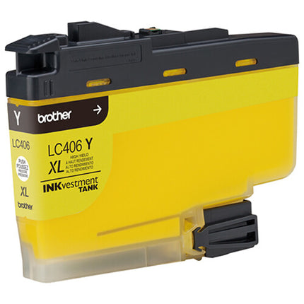 Cartucho de Tinta Amarilla Brother LC406XLYS INKvestment Alta Capacidad para Impresoras Multifunción