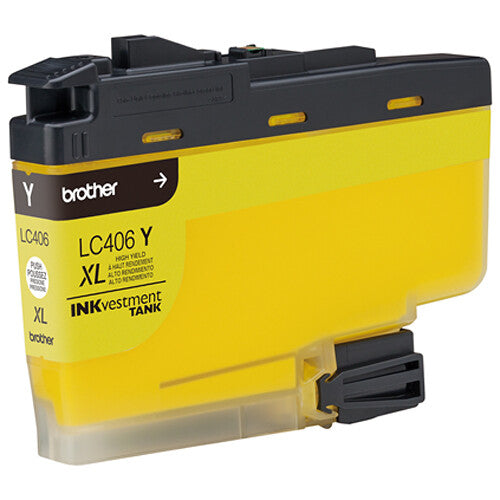 Cartucho de Tinta Amarilla Brother LC406XLYS INKvestment Alta Capacidad para Impresoras Multifunción