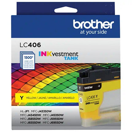 Brother LC406YS Cartucho de Tinta Amarilla INKvestment Tank Rendimiento Estándar