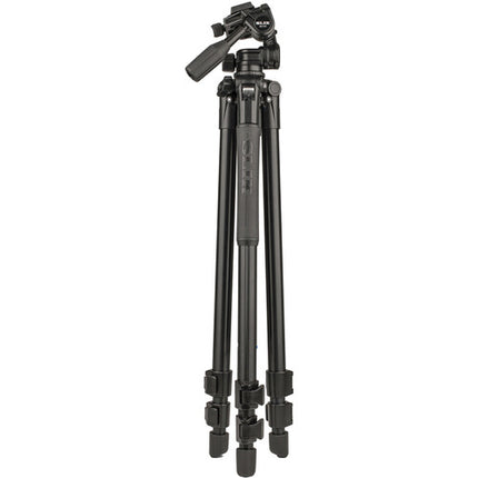 SLIK Pro AL-523-3W Trípode de aluminio 3 secciones altura 79 pulgadas capacidad 13.2 lb con cabezal panorámico 3 vías y estuche deluxe