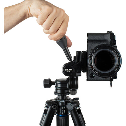 SLIK SH-747 Cabezal Pan-Tilt 3 Vías con Liberación Rápida Arca Tipo 15.4 lb 4.6"
