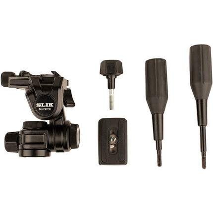 SLIK SH-747FC Cabezal 3 Vías con Control de Fricción 15 4 lb y Liberación Rápida Arca-Type