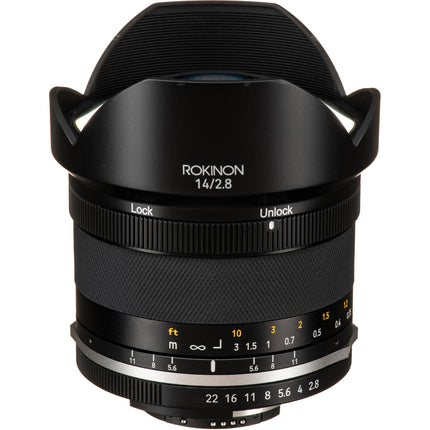 Rokinon 14mm f/2.8 Serie II Lente para Nikon F Apertura f/2.8 a f/22 con 9 Lâminas de Diafragma
