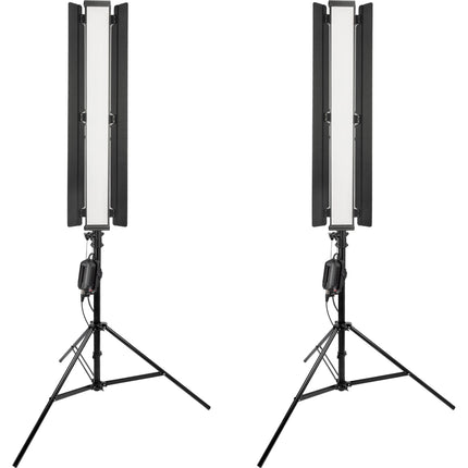 Genaray Daylight 36" Soft Strip Kit de Iluminación LED 5600K 2 Luces con Soportes de 9.5'