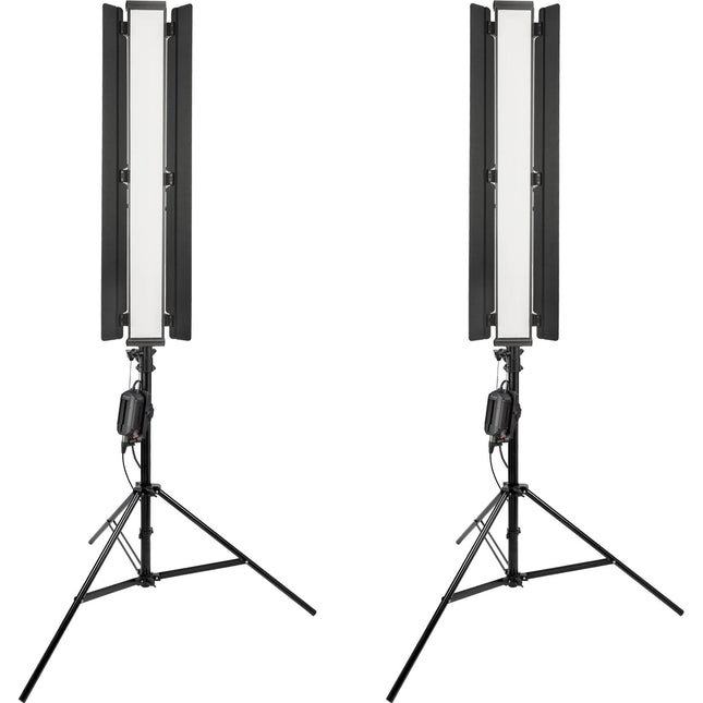 Genaray Daylight 36" Soft Strip Kit de Iluminación LED 5600K 2 Luces con Soportes de 9.5'