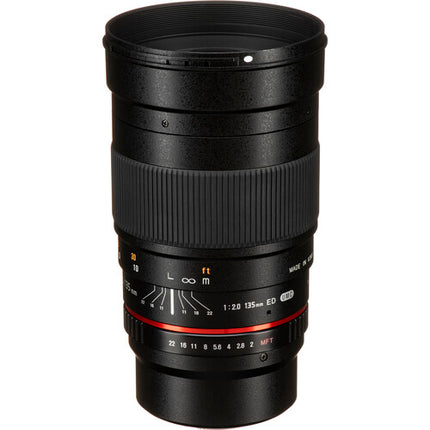 Rokinon 135mm f2.0 ED UMC Objetivo Micro Cuatro Tercios 270mm Filtro 77mm