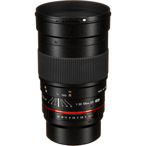 Rokinon 135mm f2.0 ED UMC Objetivo Micro Cuatro Tercios 270mm Filtro 77mm