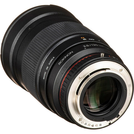 Rokinon 135mm f2.0 ED UMC objetivo Pentax K Full Frame 77mm filtro con capuchas y funda