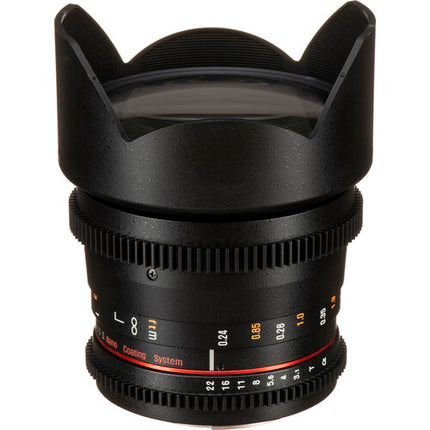Rokinon 10mm T3.1 Objetivo Cine para Sony Alpha Montura APS-C con Foco Manual y Montura Estándar