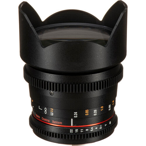 Rokinon 10mm T3.1 Objetivo Cine para Sony Alpha Montura APS-C con Foco Manual y Montura Estándar