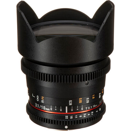 Rokinon 10mm T3.1 Objetivo Cine para Sony Alpha Montura APS-C con Foco Manual y Montura Estándar