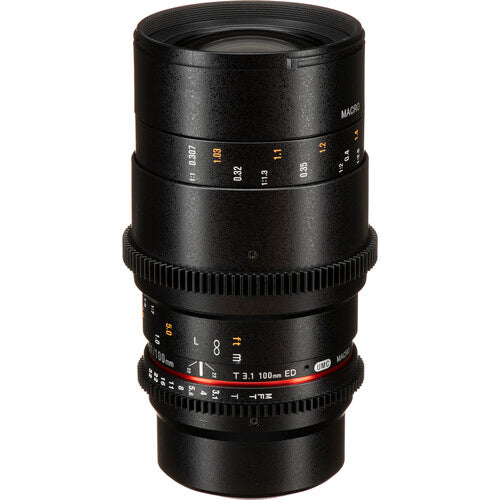 Rokinon 100mm T3.1 Lente Macro Cine DS para Montura Micro Cuatro Tercios 67mm