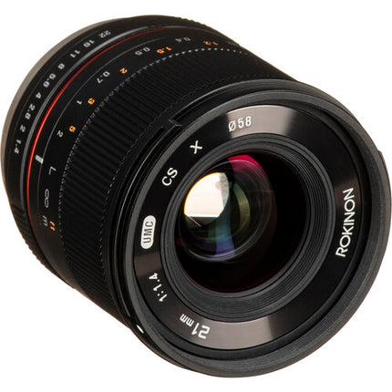 Rokinon Objetivo 21mm f1.4 X-Mount APS-C con Parasol Negro