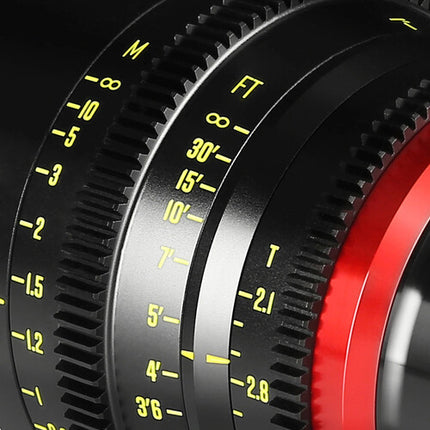 Meike FF Prime Cine 24mm T2.1 Lente para Montura L con Enfoque en Pies y Metros