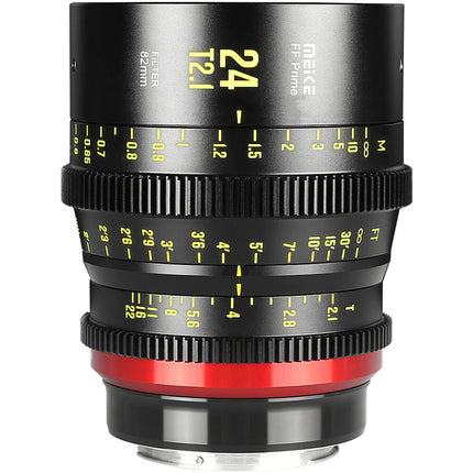 Meike FF Prime Cine 24mm T2.1 Lente para Montura L con Enfoque en Pies y Metros