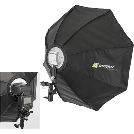 Angler BoomBox 26 pulgadas para flashes de zapato con difusor y plato deflector