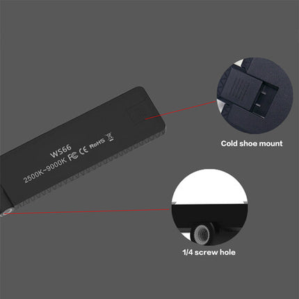 DigitalFoto WS66 Luz LED de Relleno 1 Pie 2500-9000K Control Remoto