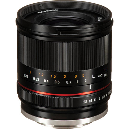 Rokinon 21mm f1.4 para Canon EF-M Lente APS-C Apertura f1.4-22 con Parasol