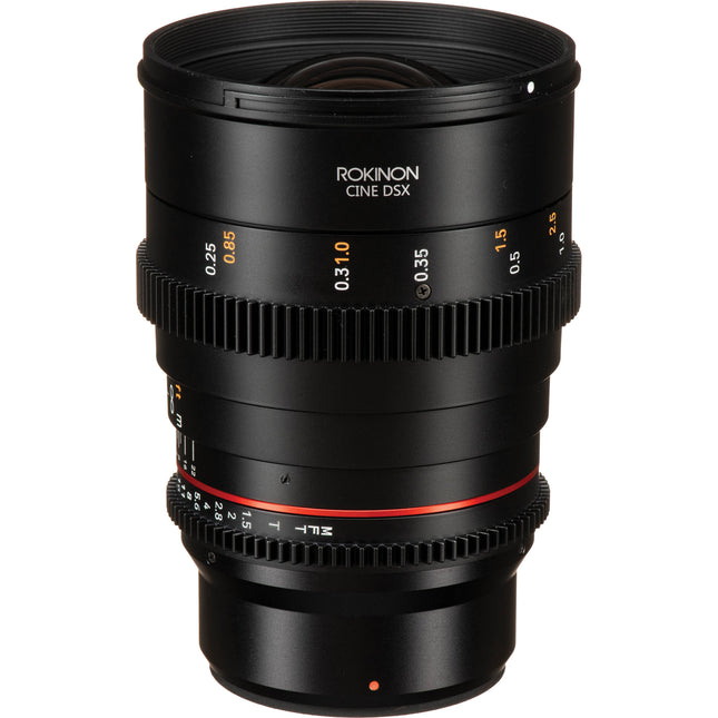 Rokinon 24mm T1.5 DSX Lente de Cine MFT Montura Abertura T1.5 y Parasol Petalo